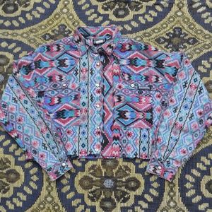 vintage cropped western button down